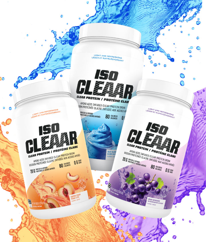 ISO CLEAAR prepared as a light fruit-flavored protein drink