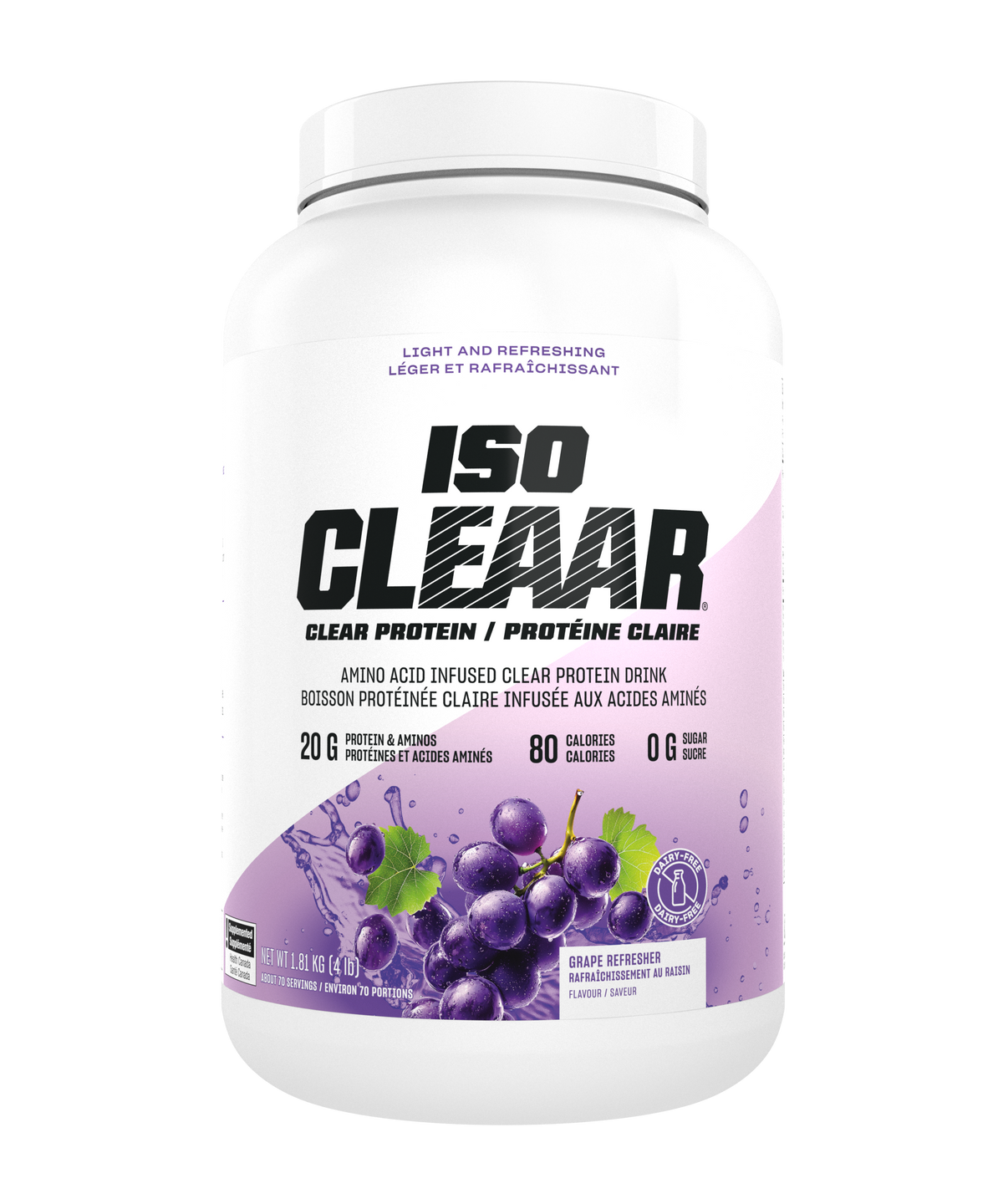 ISO CLEAAR Grape Refresher tub