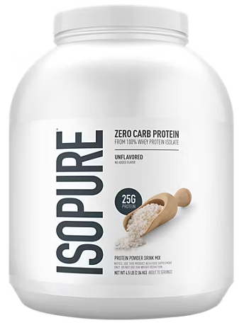 Zero Carb 100% Whey Protein Isolate – Unflavored (4.5 Lbs.)