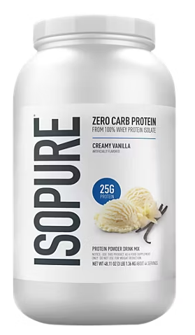 Zero Carb 100% Whey Protein Isolate – Creamy Vanilla (3 Lbs.)