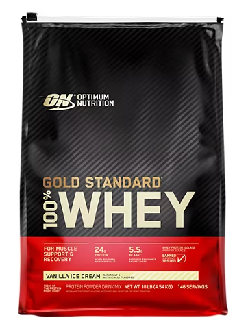 Gold Standard 100% Whey – Vanilla Ice Cream (10 Lbs.)